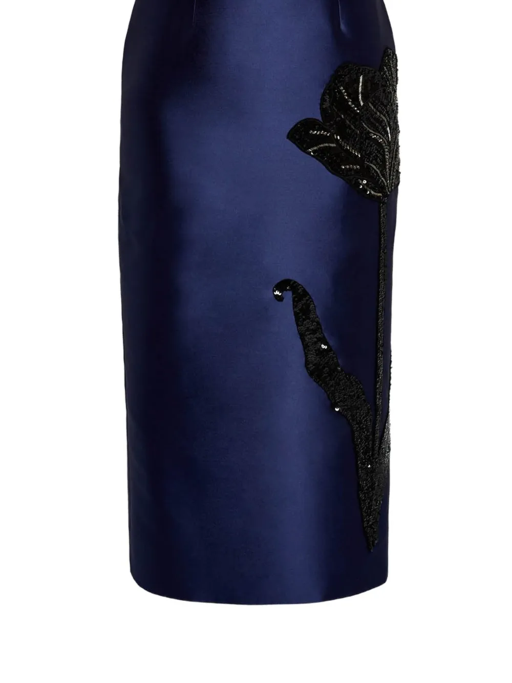ERDEM Mikado midi-jurk met boothals Blauw