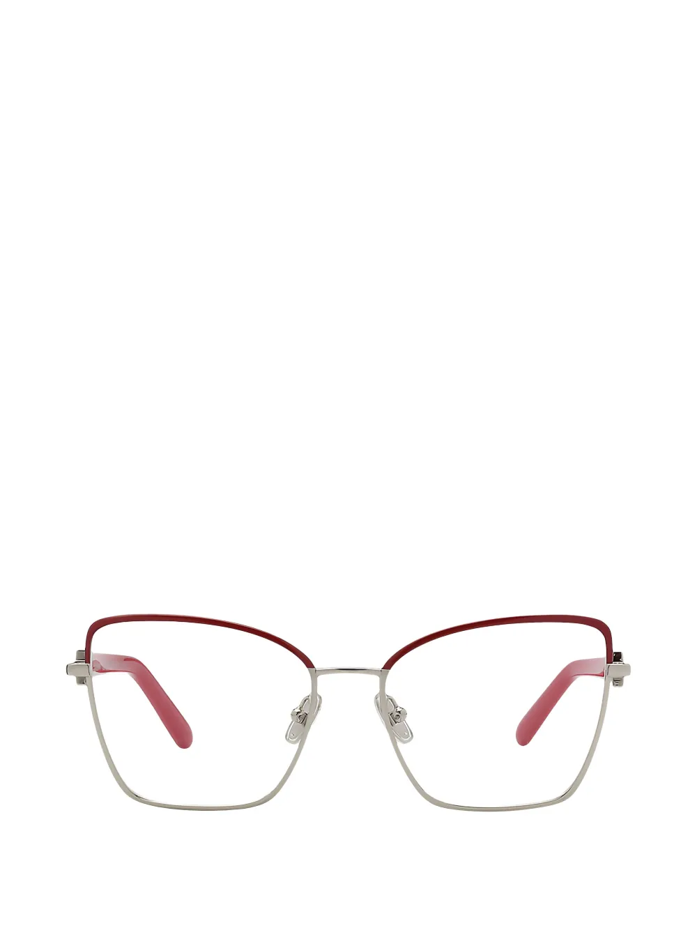 Ferragamo butterfly full-rim glasses - Silber