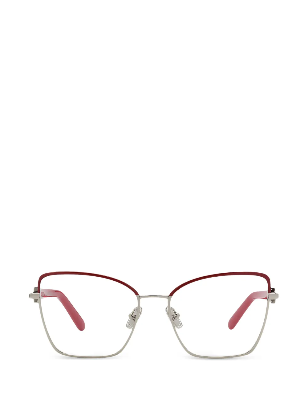 Ferragamo butterfly full-rim glasses - Silber