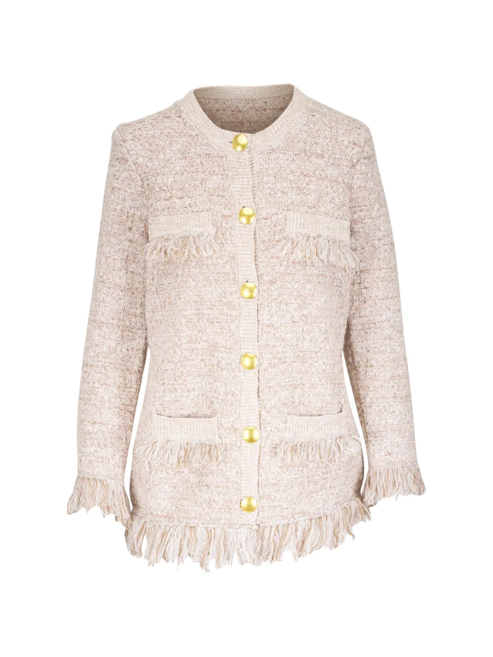 L'Agence Kastoria fringed jacket - Toni neutri
