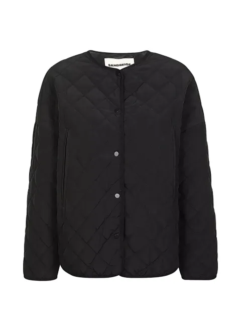 SANDBEIGE quilted crew-neck jacket