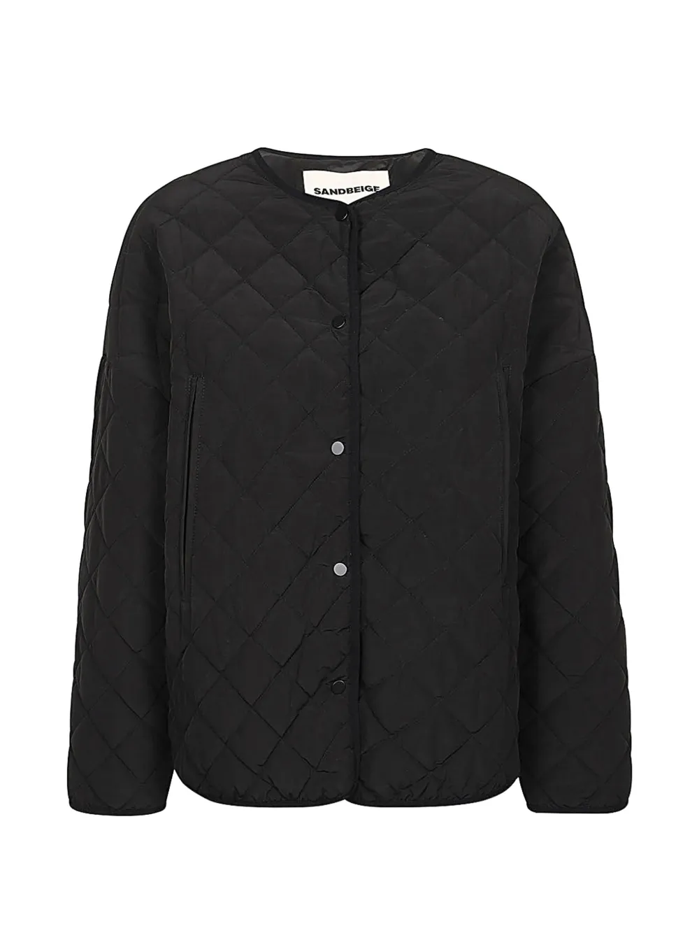 SANDBEIGE quilted crew-neck jacket - Nero