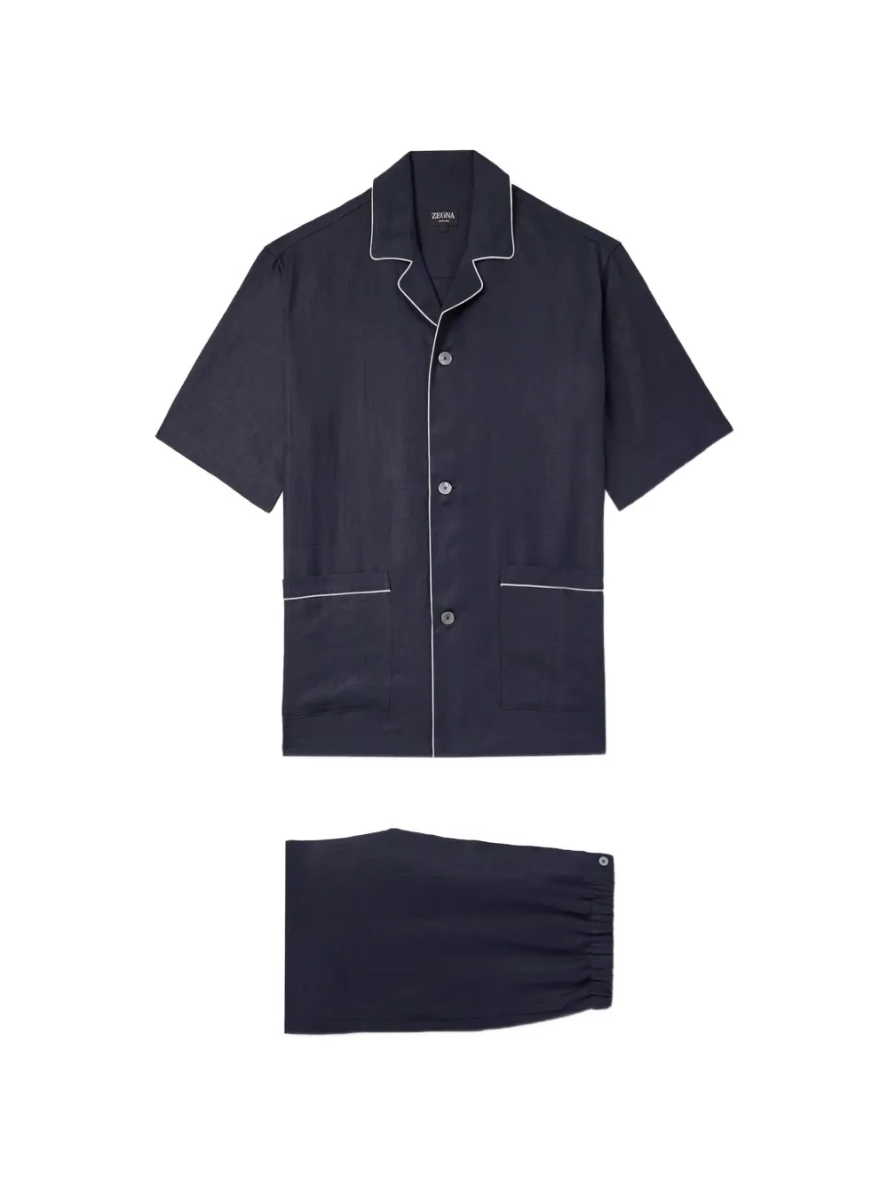 Zegna button-up pajamas - Blau