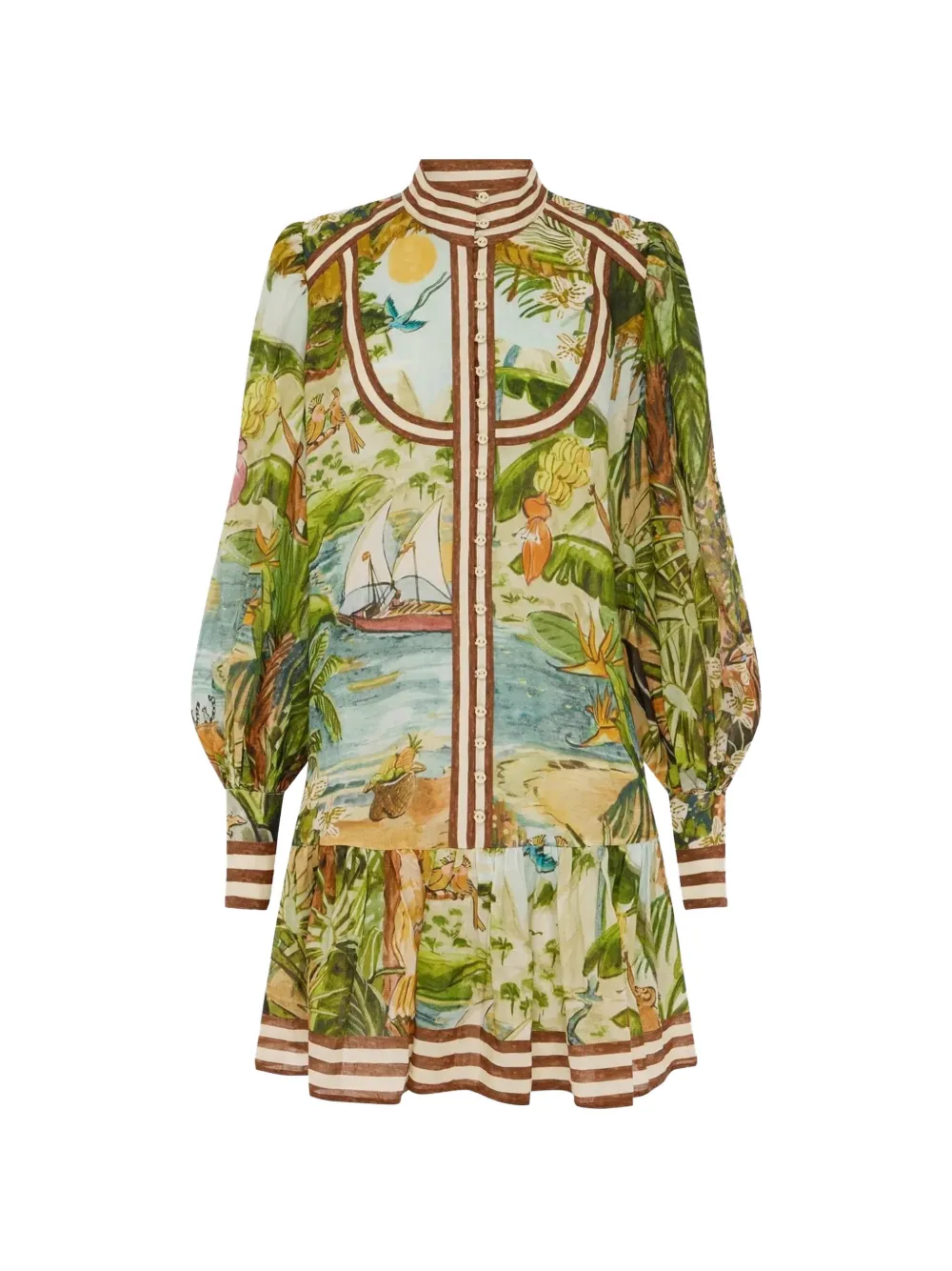 ALEMAIS Toucan Tango mini-jurk Groen