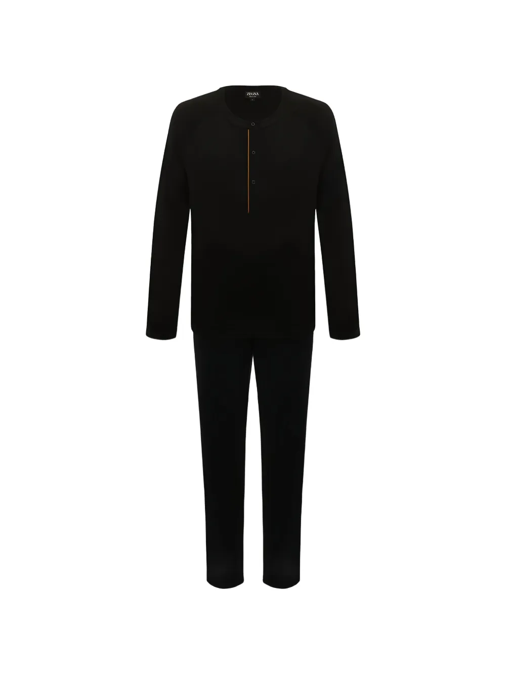 Zegna buttoned henley pajamas - Blau