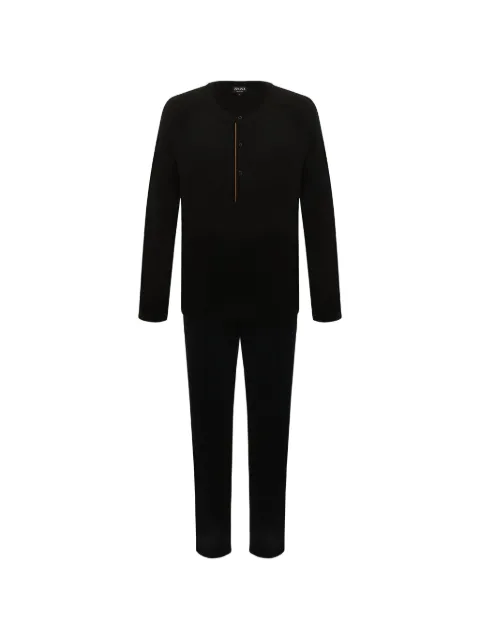 Zegna buttoned henley pajamas