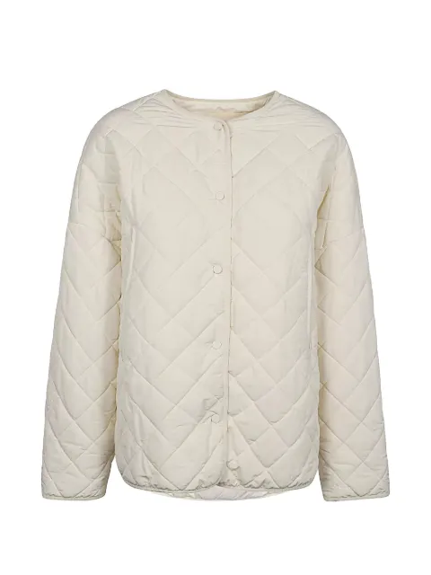 SANDBEIGE quilted crew neck jacket