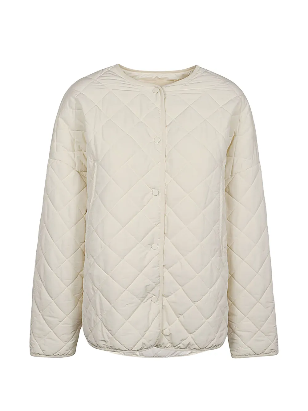 SANDBEIGE quilted crew neck jacket - Toni neutri