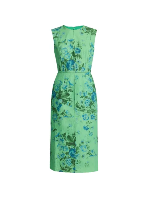 ERDEM vestido midi con estampado floral