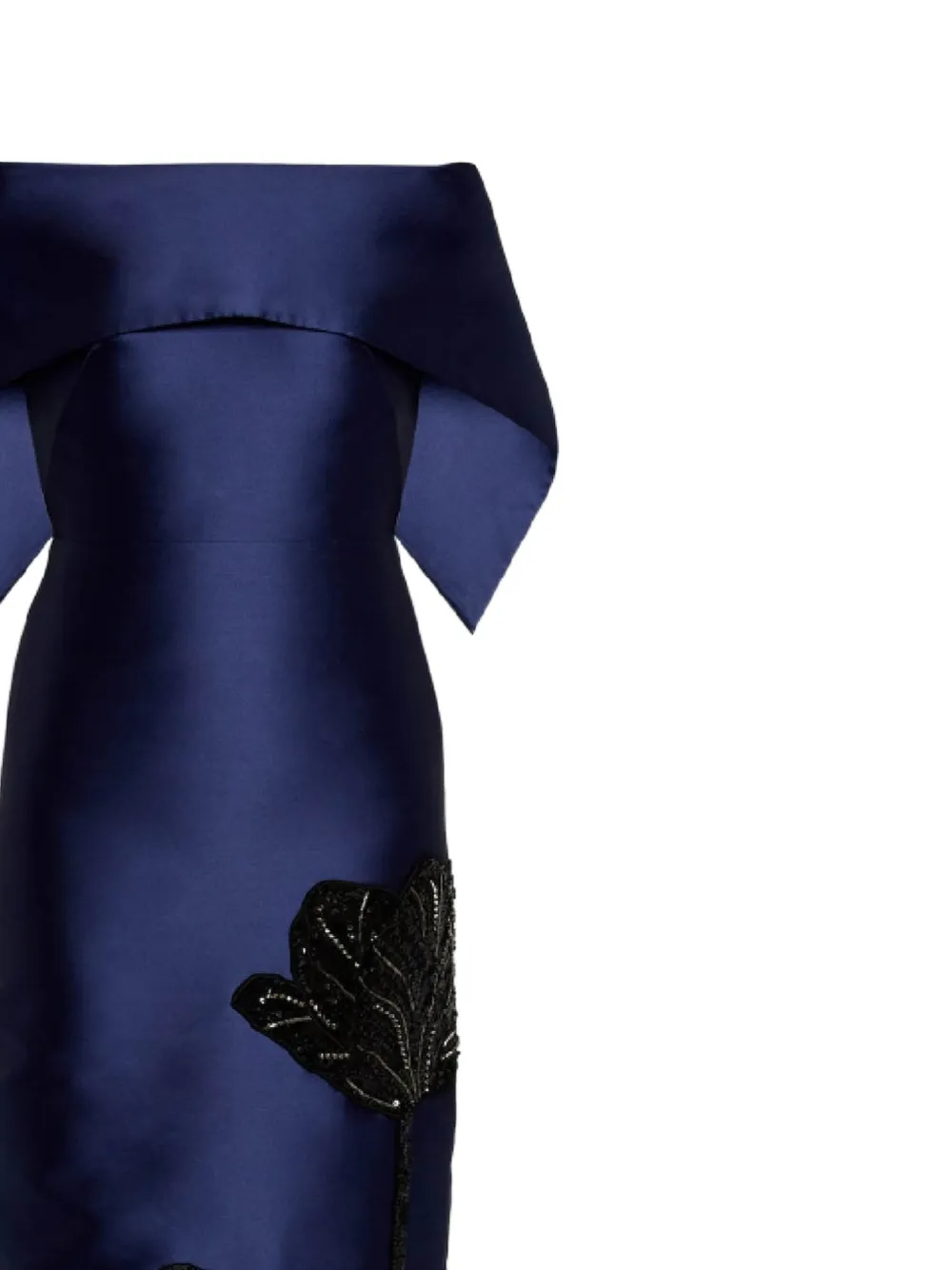 ERDEM Off-shoulder jurk met bloemenprint Blauw