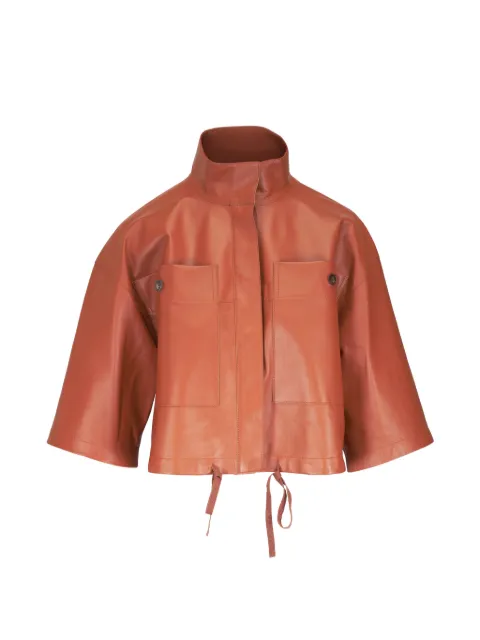Lafayette 148 surchemise crop en cuir