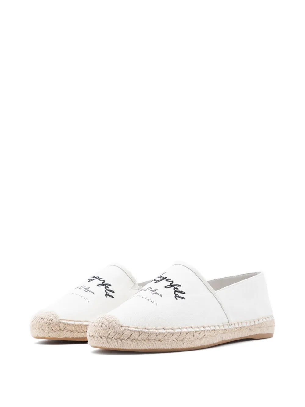 Karl Lagerfeld Espadrilles met ronde neus Wit