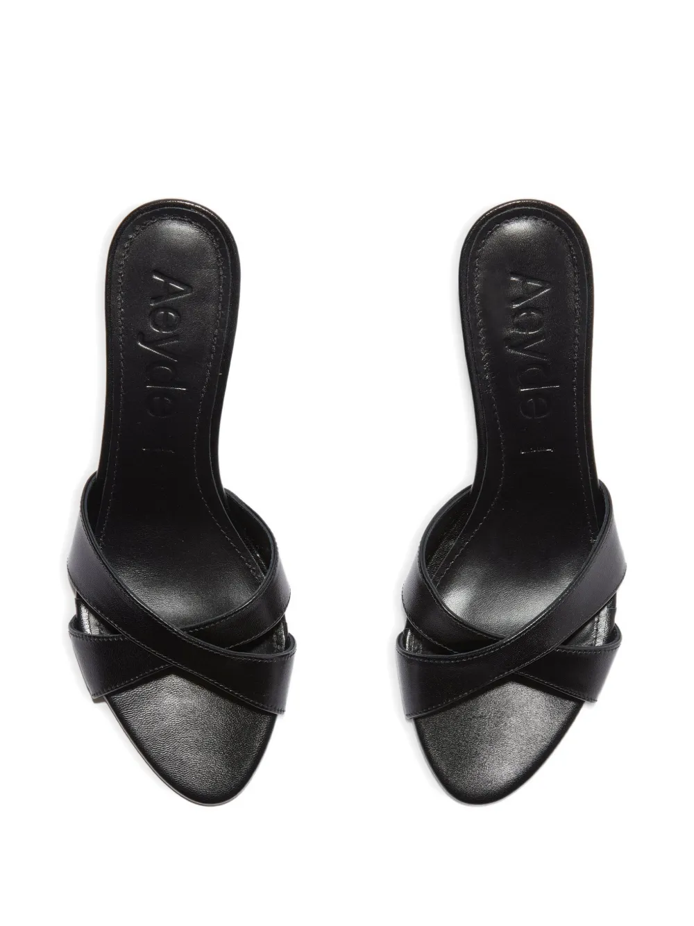 Aeyde Vero crossover strap sandals Zwart