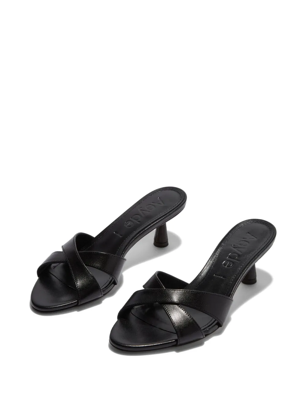 Aeyde Vero crossover strap sandals Zwart