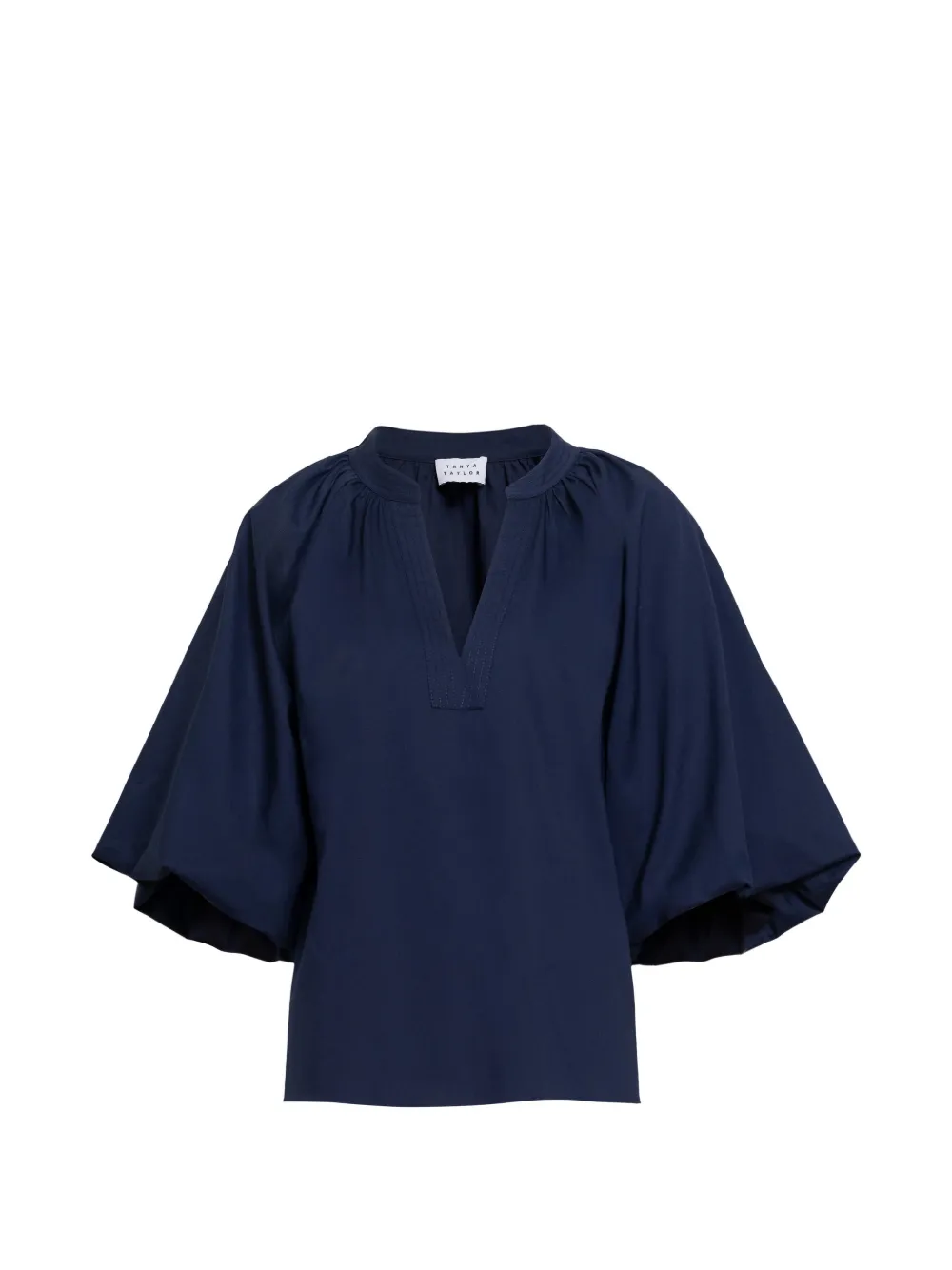 Tanya Taylor Marine V-neck top - Blu