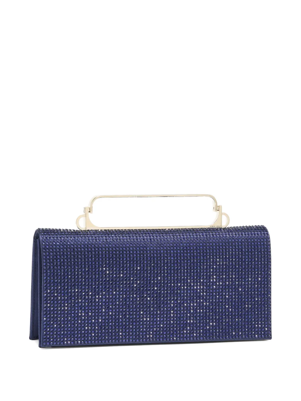 Giorgio Armani Clutch verfraaid met handgreep Blauw