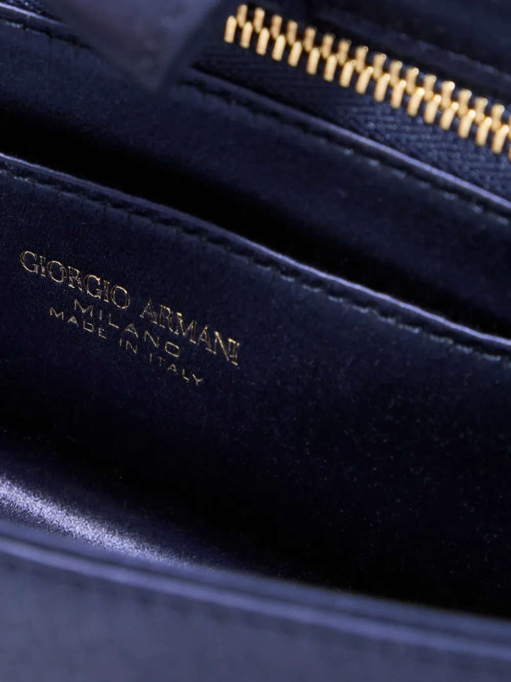 Giorgio Armani Clutch verfraaid met handgreep Blauw