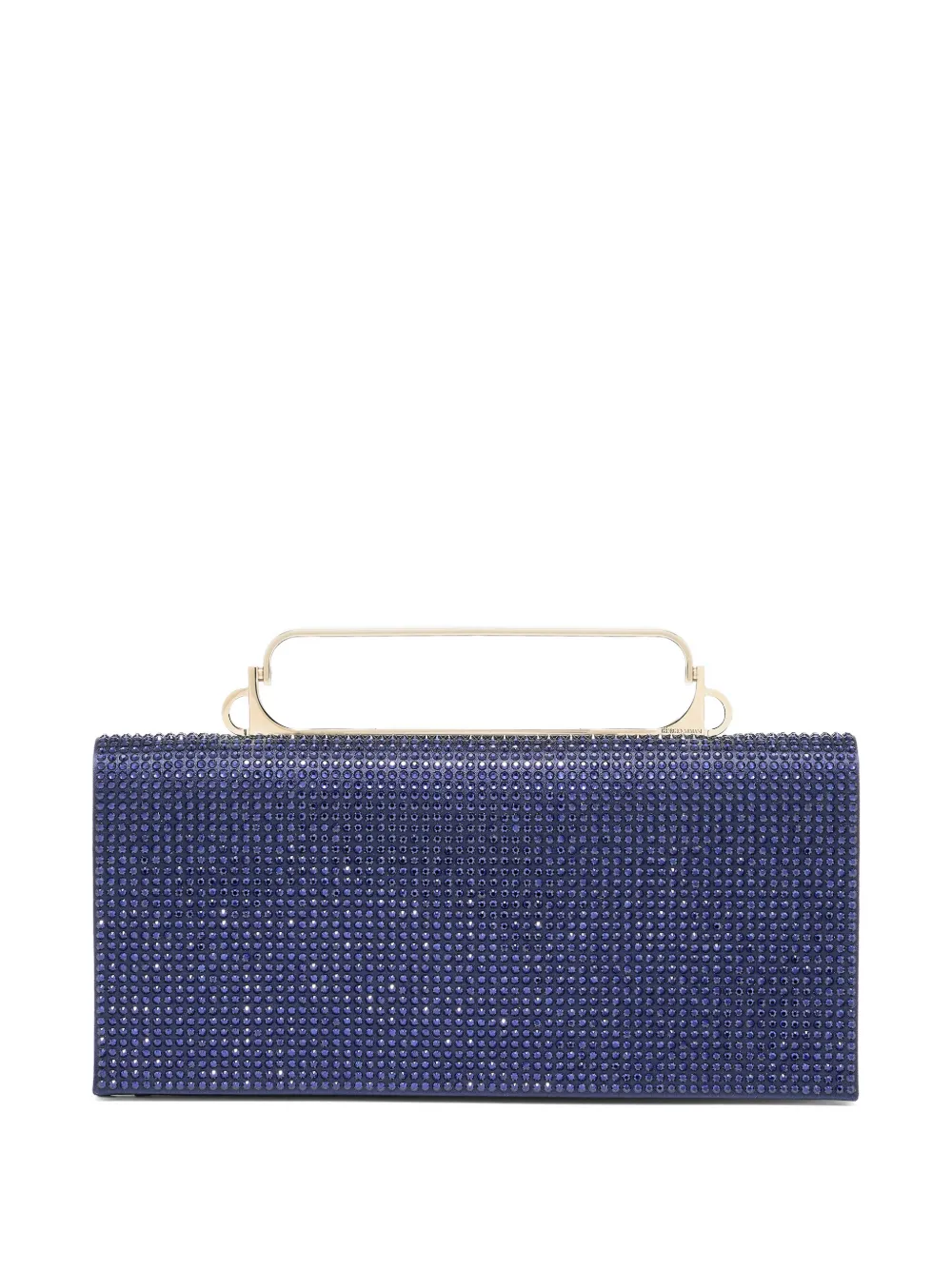Giorgio Armani Clutch verfraaid met handgreep Blauw
