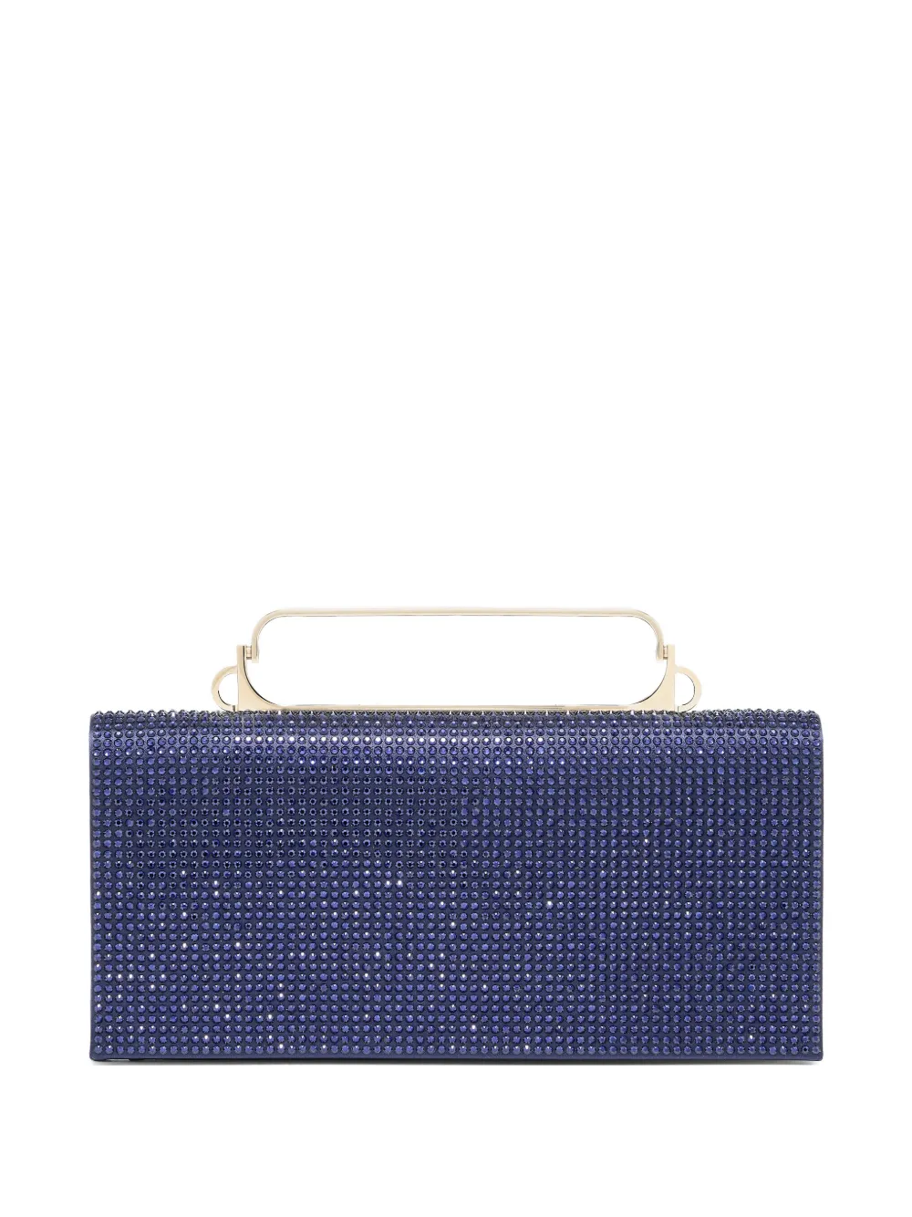 Giorgio Armani embellished handle clutch bag - Blu