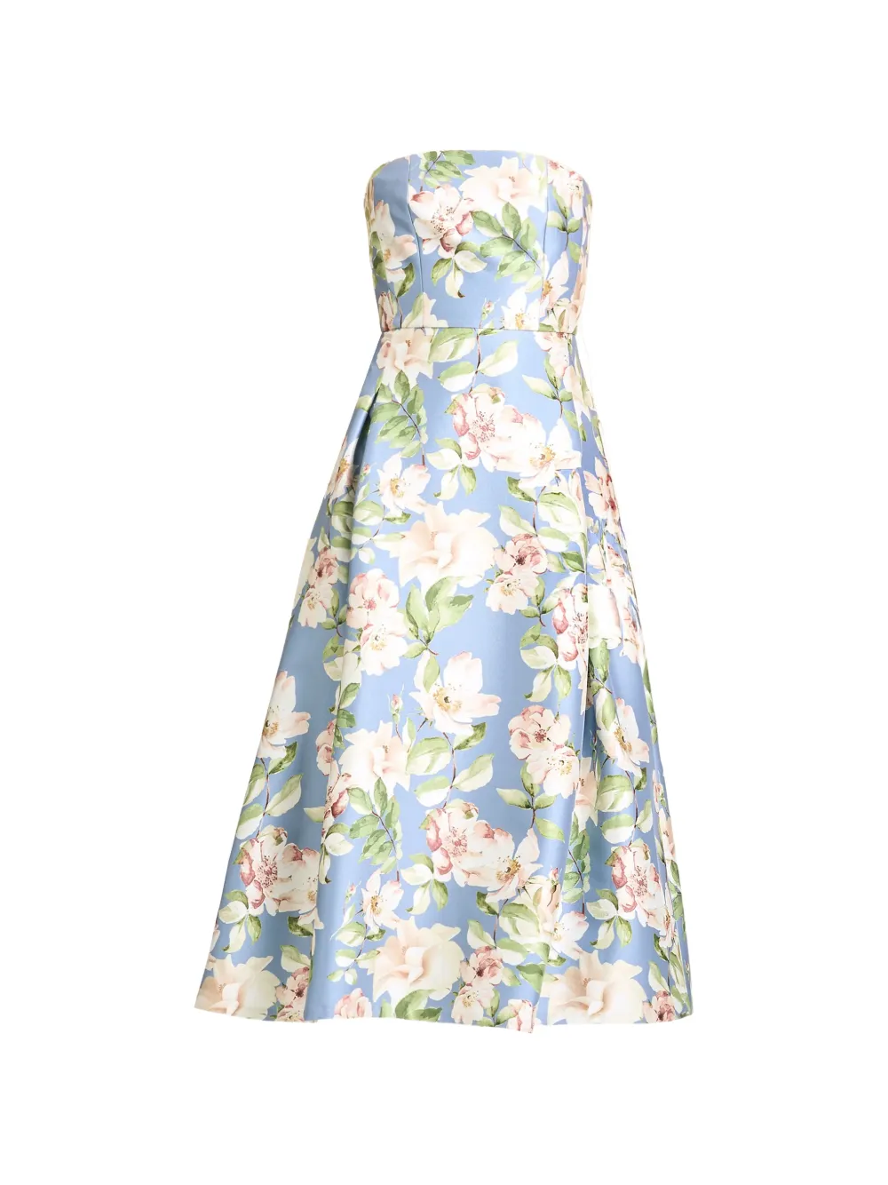 Sachin & Babi Shay floral strapless midi dress - Blu