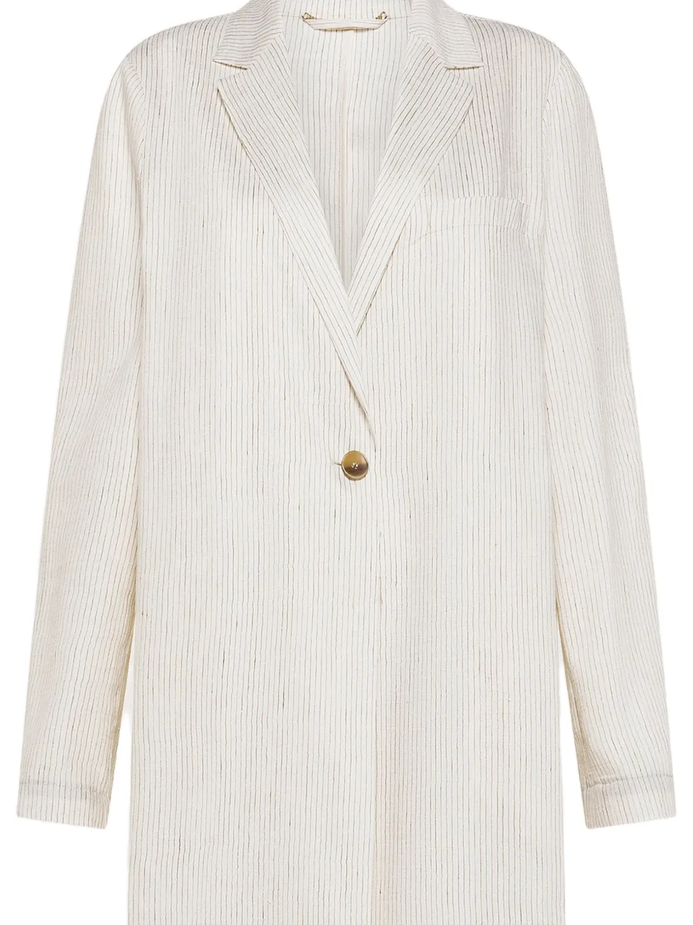 Seventy Gestreepte jas met knopen Beige