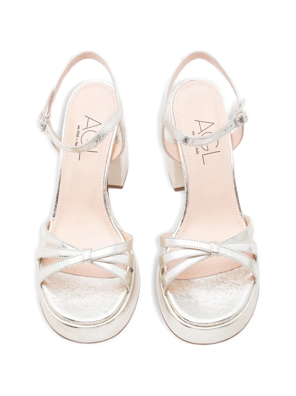 AGL Clio platform strappy sandals Zilver