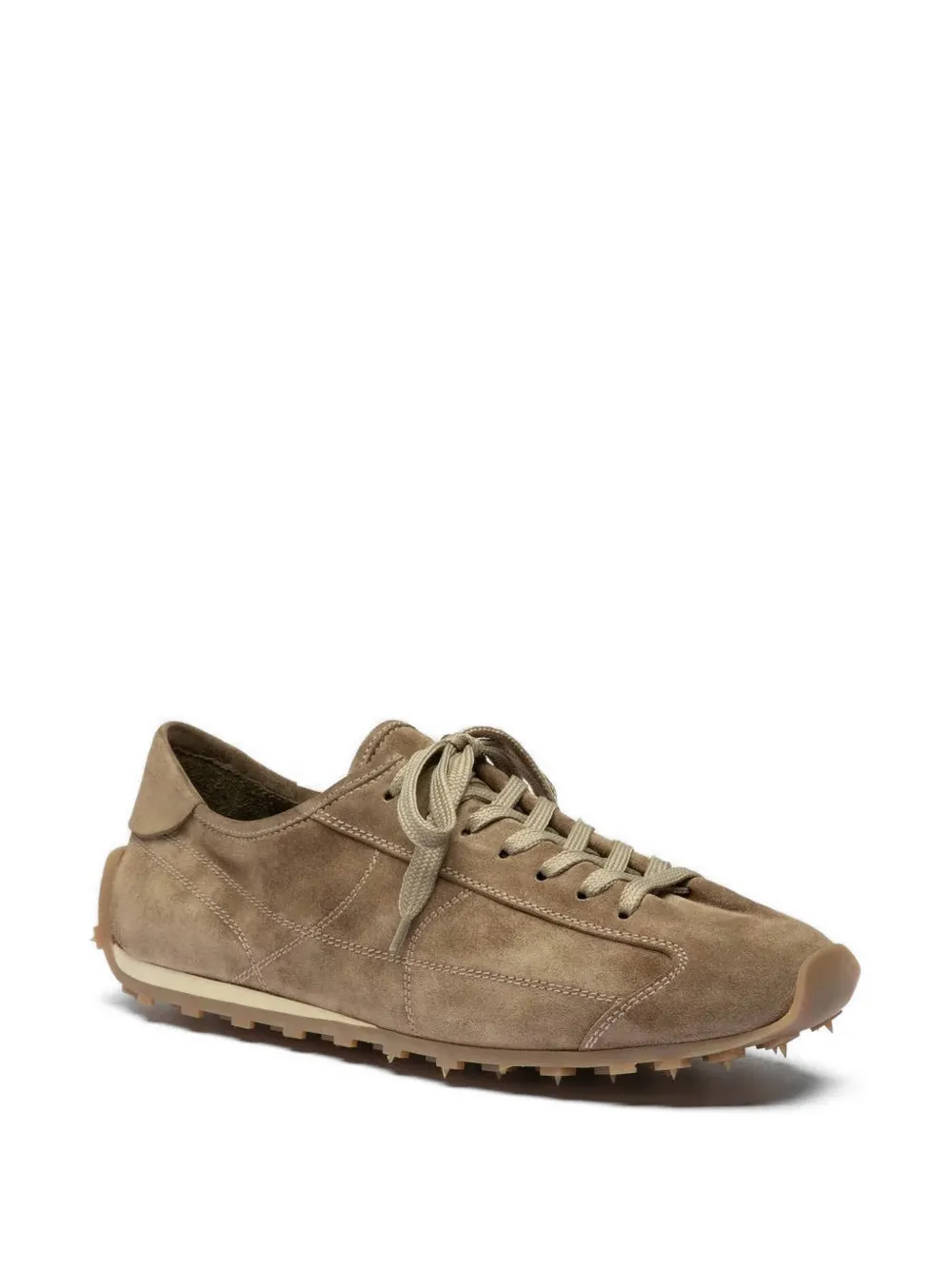 Officine Creative Jarred lace-up suede sneakers Beige