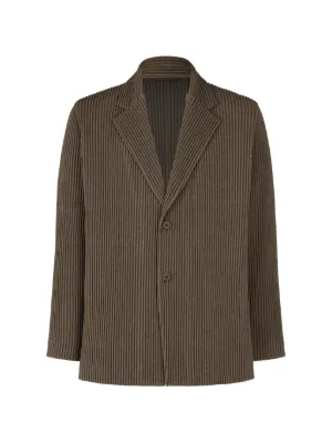 Homme Plissé Issey Miyake Pleated zip-front Shirt Jacket | Blue