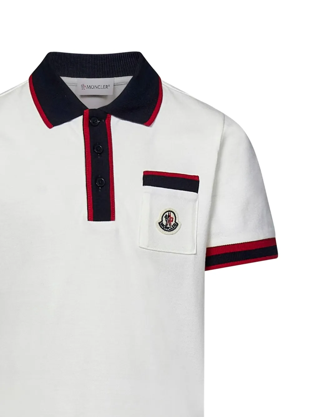 Moncler Enfant Poloshirt met logopatch Wit