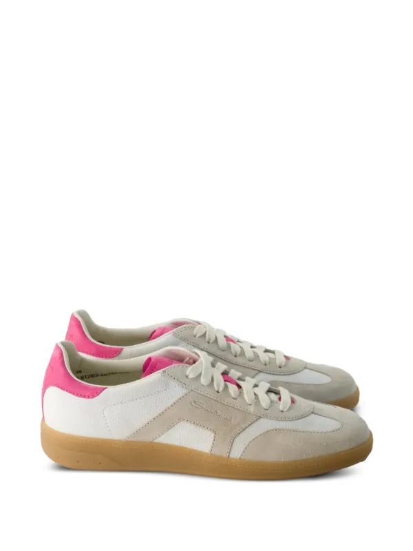 Santoni DBS Olympic Lace-up Sneakers in Neutrals