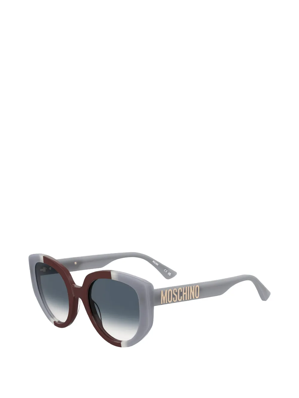 Moschino Eyewear Zonnebril met cat-eye montuur Bruin