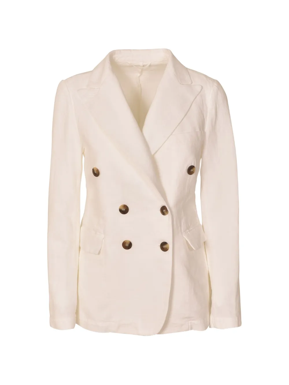 Kiltie double-breasted blazer - Bianco
