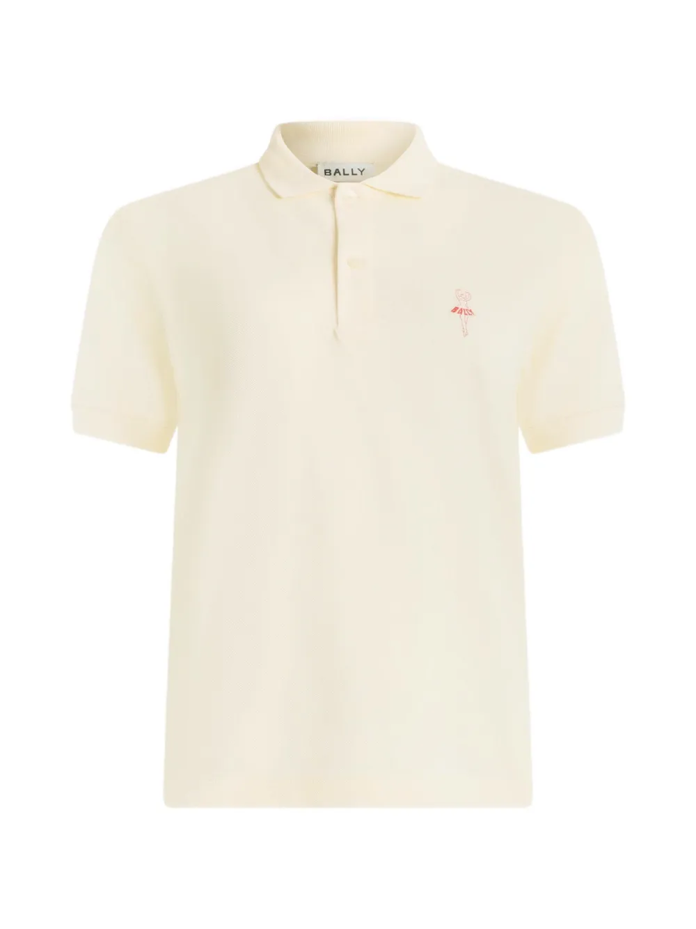 Bally Rina Embroidery Polo Shirt In Neutral