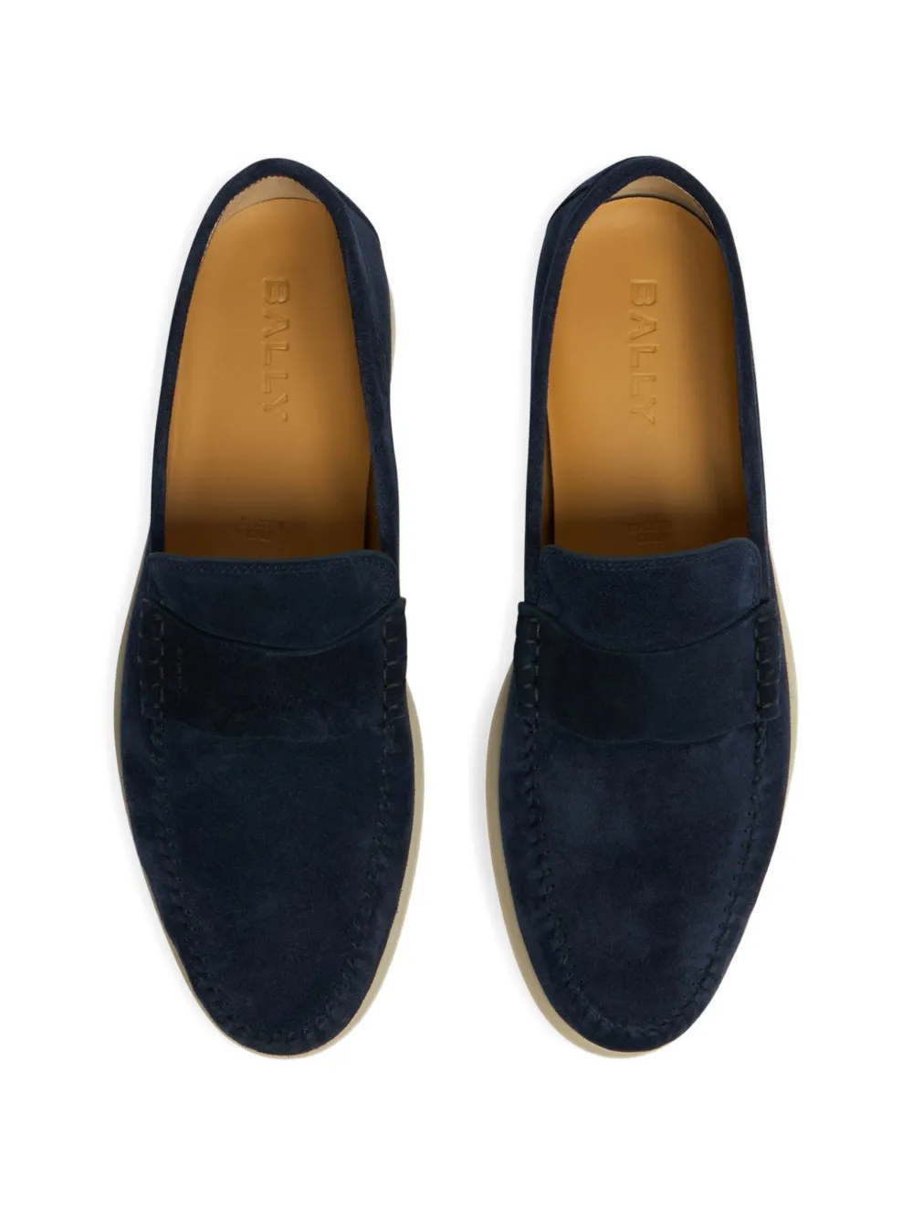 Bally Switz Moc suede loafers Blauw