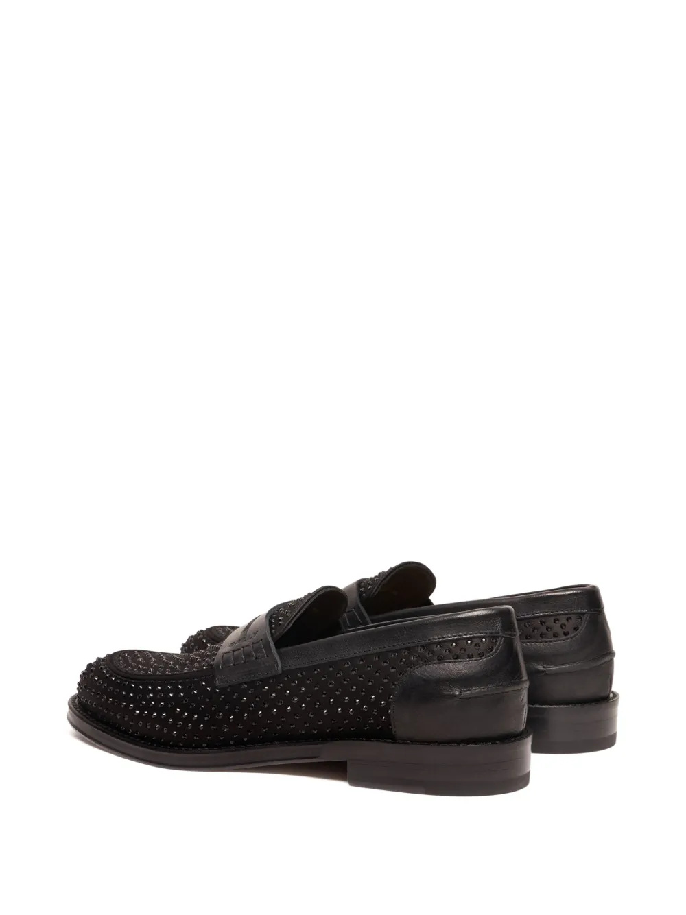 Bally Flair rhinestone-embellished loafers Zwart