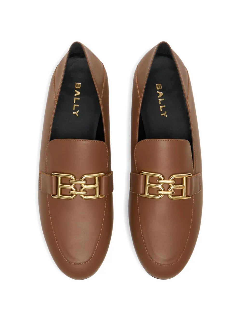 Bally B-Chain leather loafers Beige
