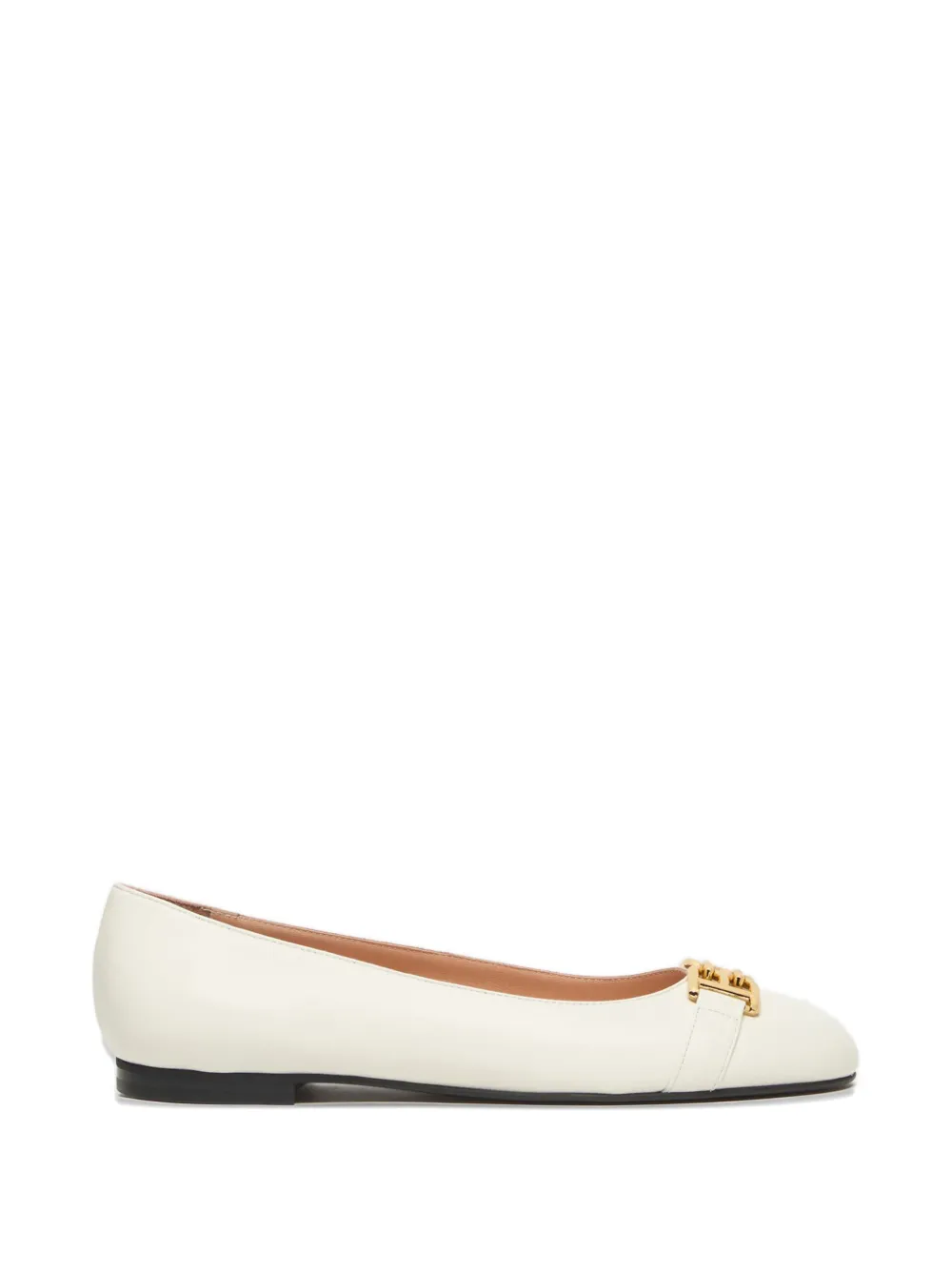 Bally logo-plaque leather ballet flats - Toni neutri