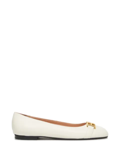 Bally logo-plaque leather ballet flats