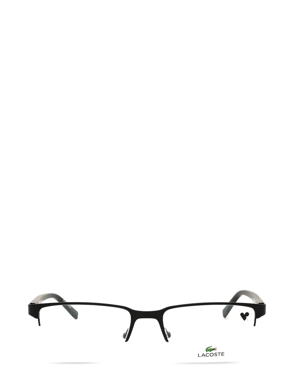 Lacoste rectangle semi rim eyeglasses - Nero