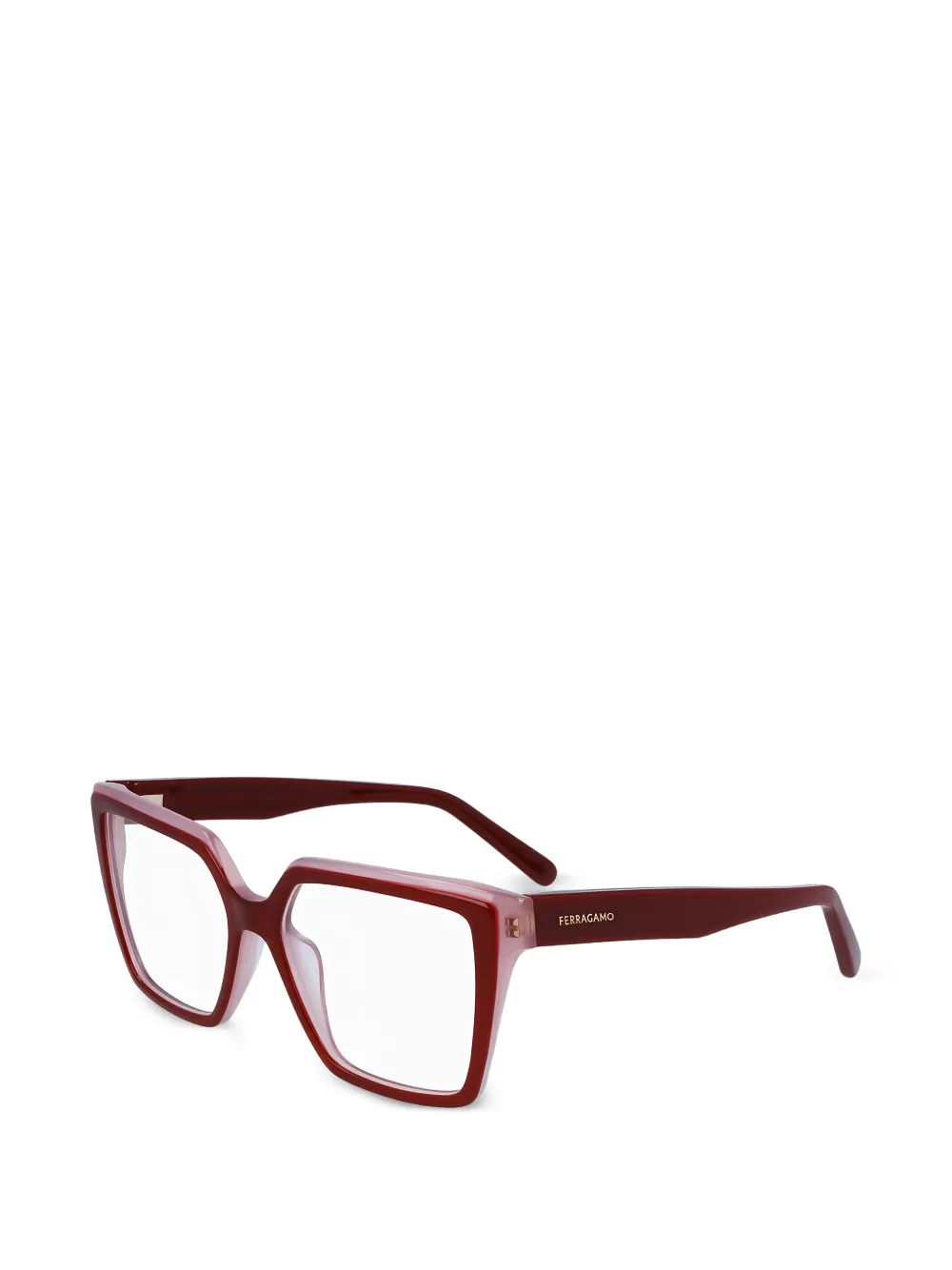 Ferragamo Eyewear Occhiali squadrati - Rosso