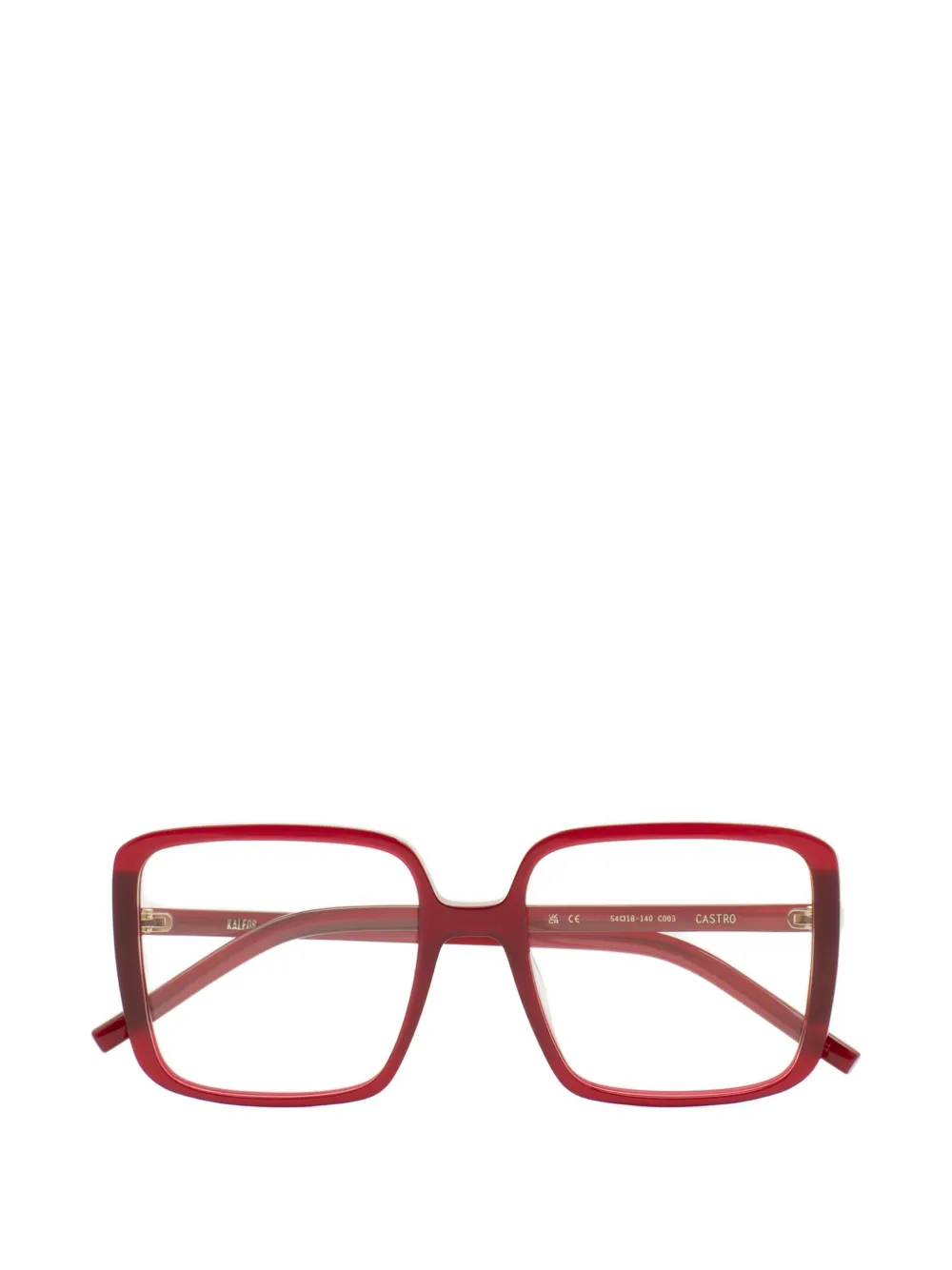 Kaleos Castro Square-frame Glasses In Red