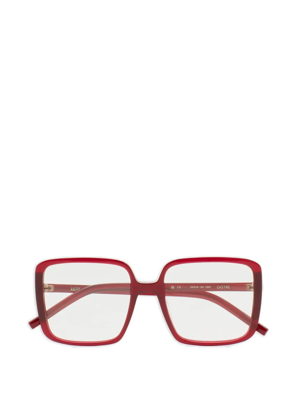 Kaleos Castro square-frame glasses - Rosso
