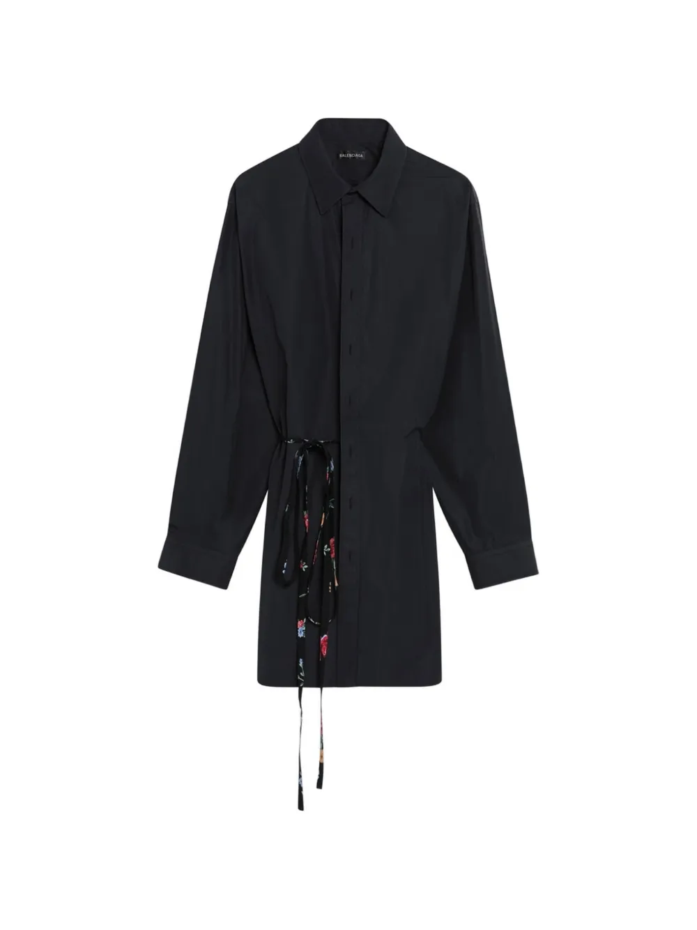 Balenciaga tie-detail mini dress - Nero