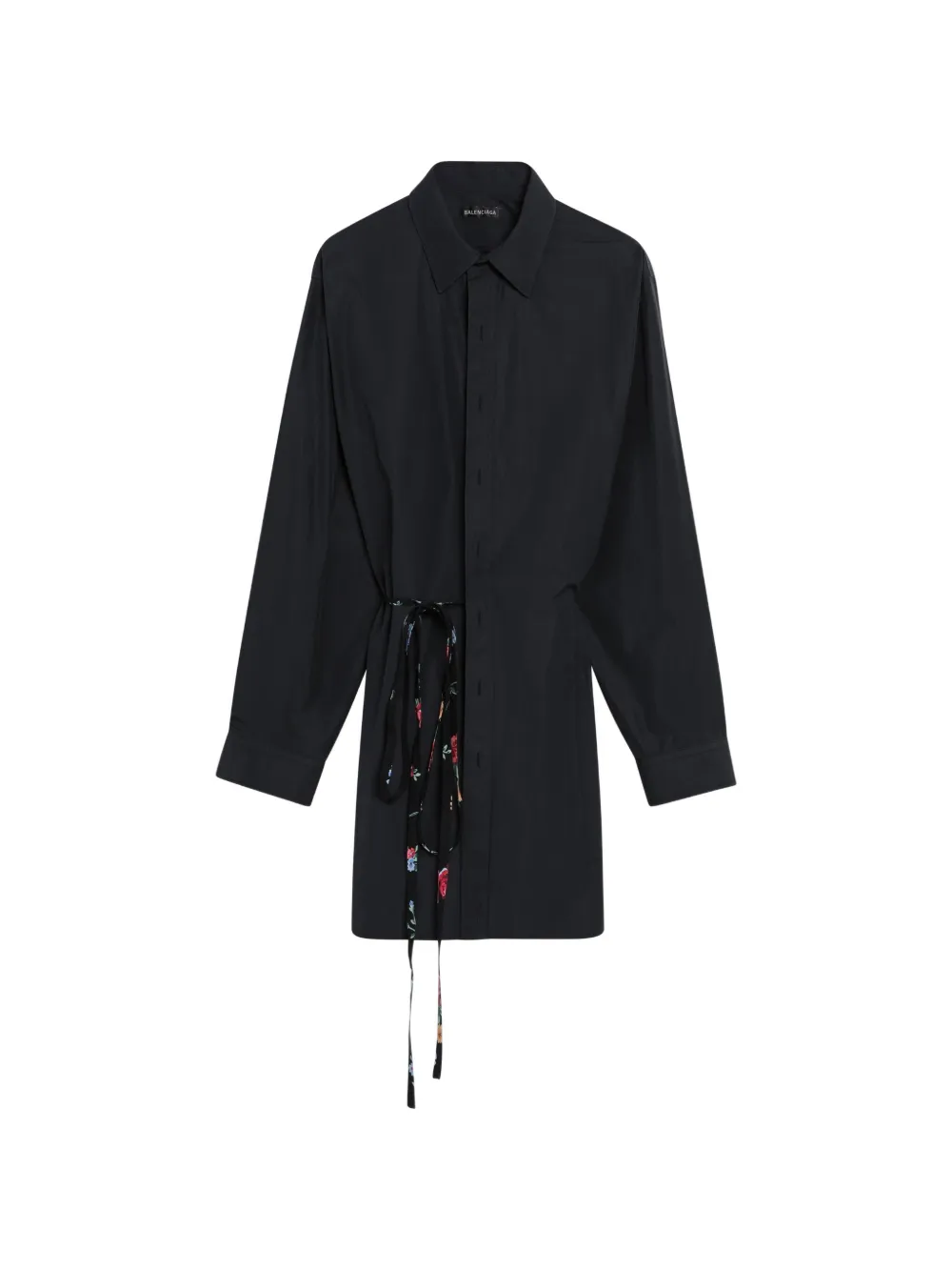 Balenciaga tie-detail mini dress - Nero