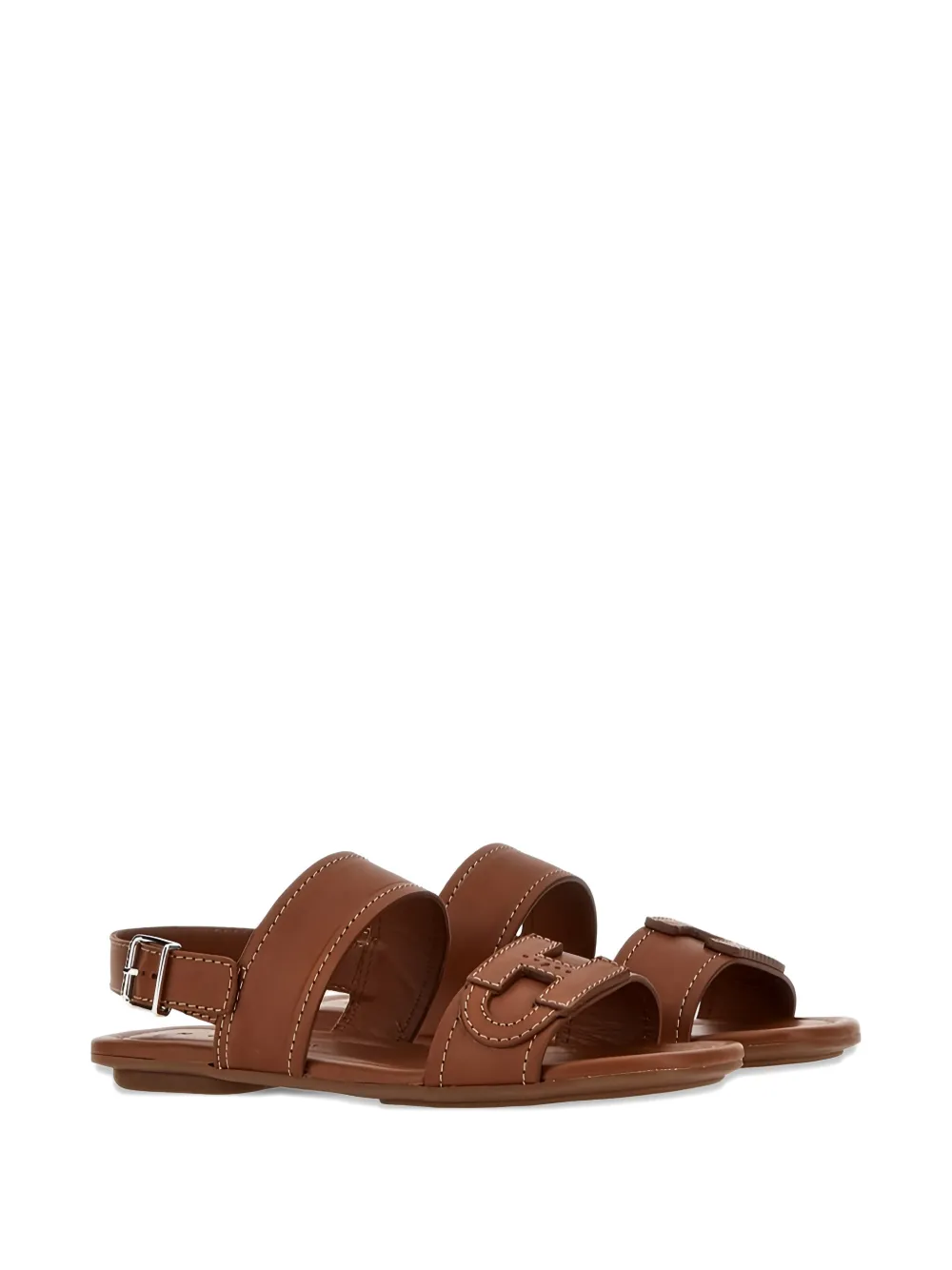 Hogan leather flat sandals Bruin