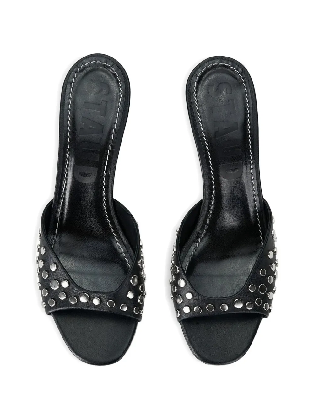 STAUD Brigitte sandalen met studs Zwart