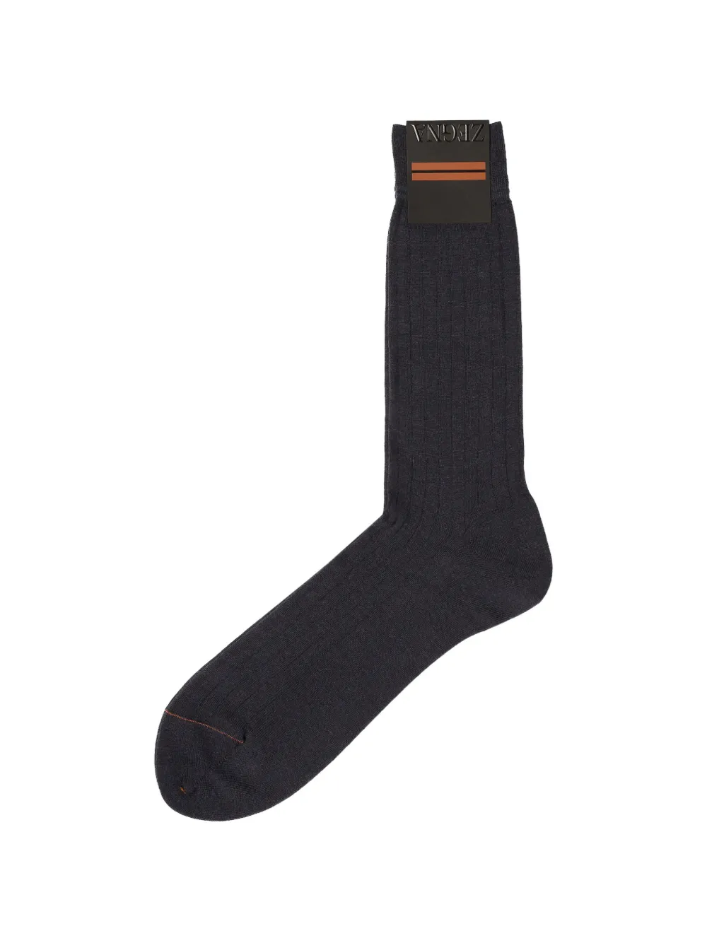 Zegna ribbed seam socks - Grau