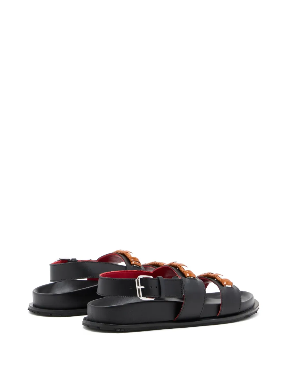 Plan C buckle-strap sandals Zwart