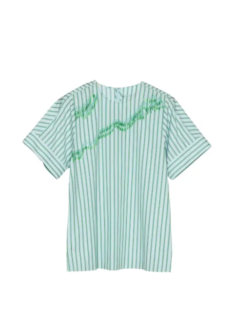 3.1 Phillip Lim Gestreiftes Oberteil mit abstrakter Stickerei