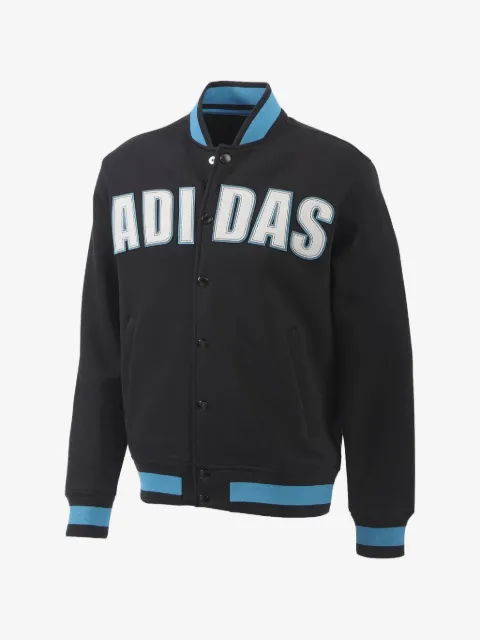 adidas fleece varsity jacket